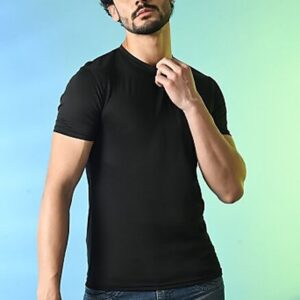 Hit Square Navy Blue India Printed Pure Cotton Round Neck Printed T-Shirt For Men