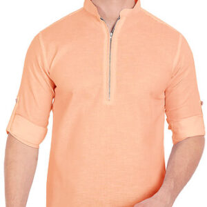 Vida Loca Orange Color Cotton Designer Shirt For Men