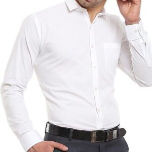 Baleshwar Mens White Formals Shirts